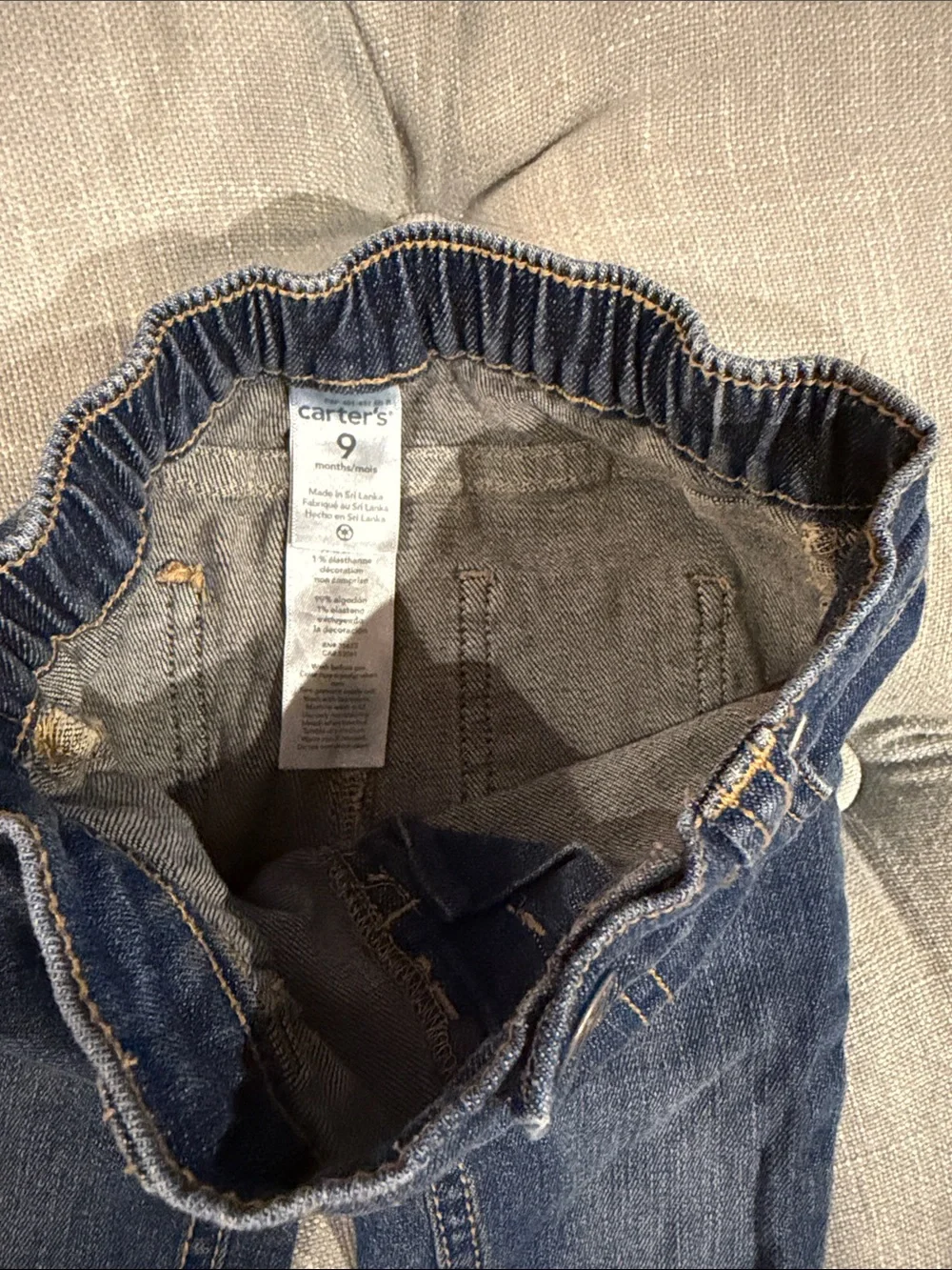 Carter's Orange Tee and Denim Pants Matching Set